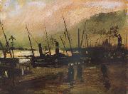 Vincent Van Gogh Quayside wtih Ships in Antwerp (nn04) china oil painting reproduction